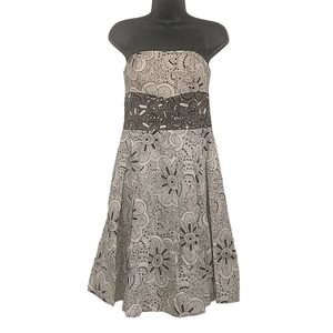 Kay Unger Strapless Floral Cocktail Dress 6